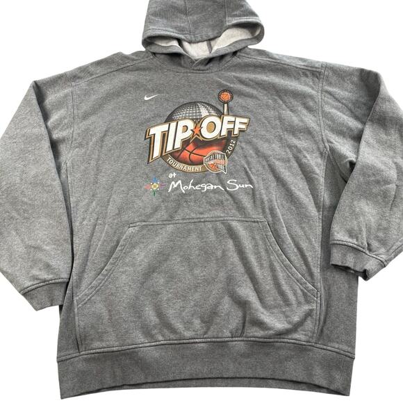 Nike Hoodie Mens XL Gray Basketball Hall of Fame Tip Off Tournament Mohegen Sun - Picture 1 of 13